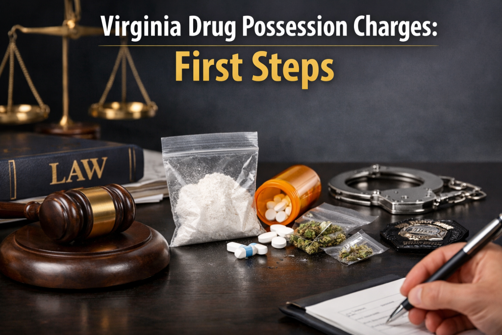 Virginia Drug Possession Charges: First Steps - Virginia drug possession charges