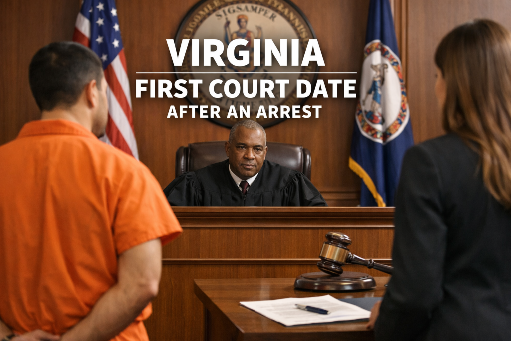 Virginia First Court Date After an Arrest - first court date in Virginia after an arrest