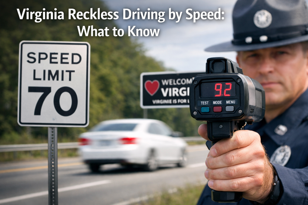 Virginia Reckless Driving by Speed: What to Know - reckless driving by speed in Virginia